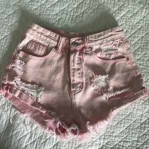 NWOT XS Pink Jean Shorts